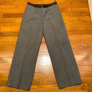 GUCCI - WOMENS GRAY HERRINGBONE WOOL PANTS - WOW!!!
